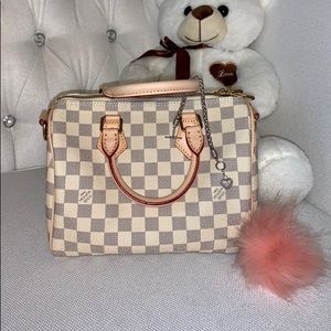 SOLD💯 Authentic Speedy Bandouliere 25 Damier Azur